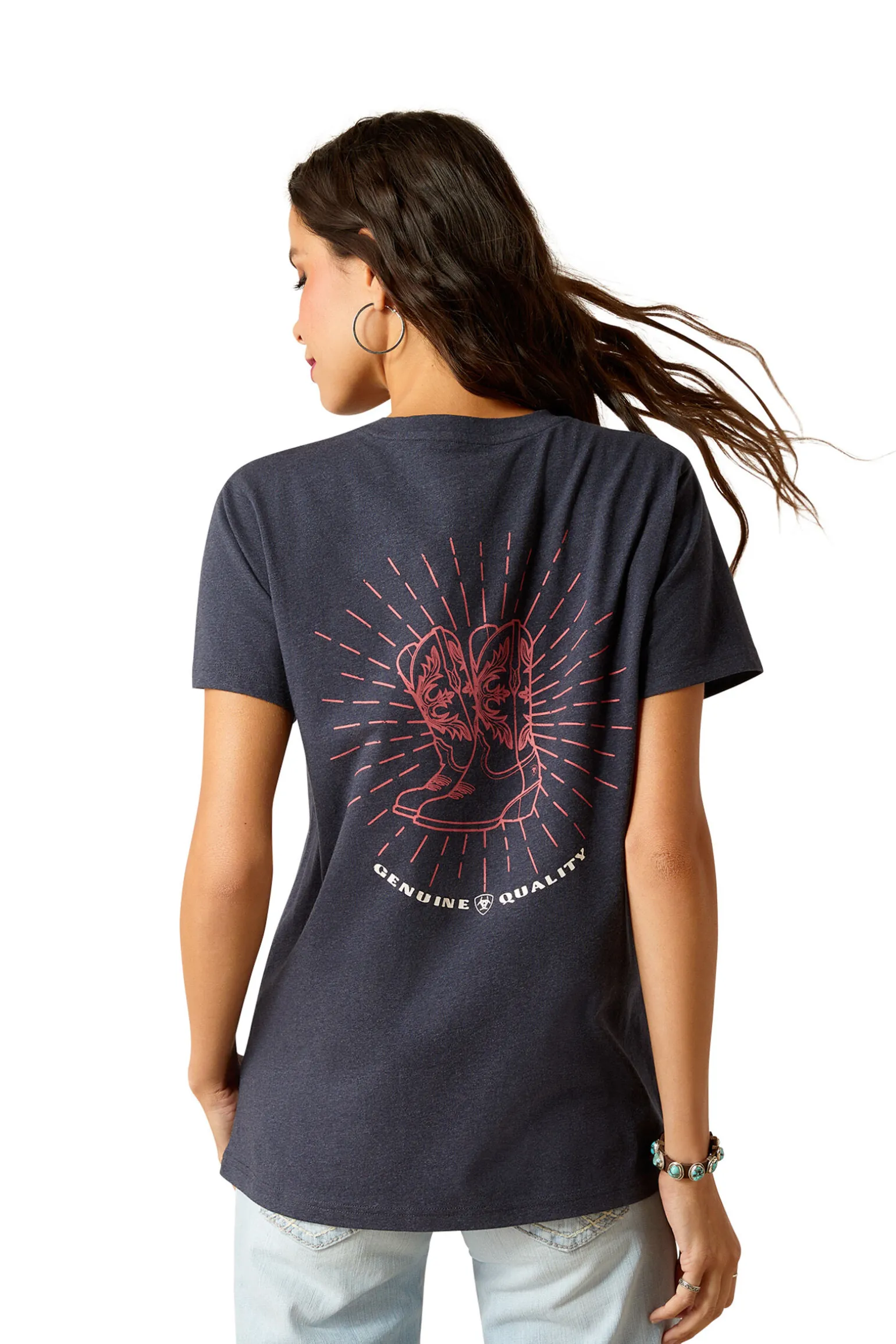 Ariat Dame T-skjorte med korte ermer Genuine