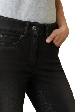 Ariat Halo B Ridebukser med full grep i dongeri for kvinner