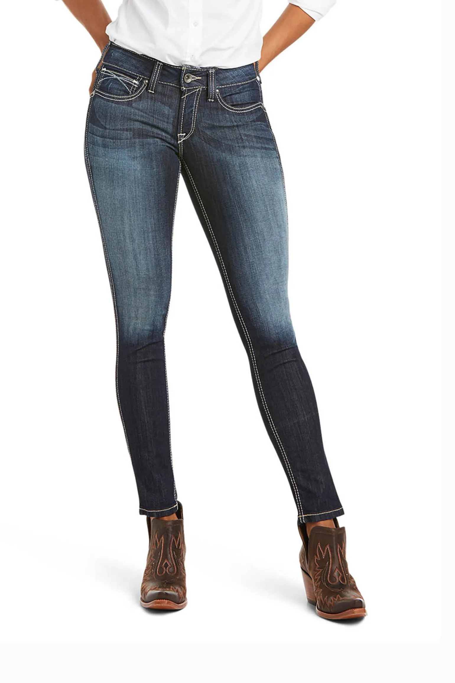 Ariat Real Mid Rise Skinny Ella, dame
