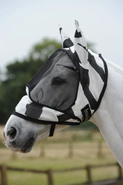 Bucas Buzz-Off Zebra Deluxe Fluemaske