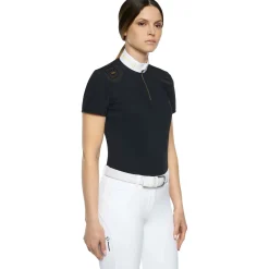 Cavalleria Toscana R-Evo Epaulet Shortsleeve Zip Polo
