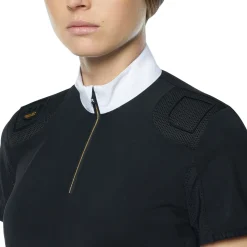 Cavalleria Toscana R-Evo Epaulet Shortsleeve Zip Polo