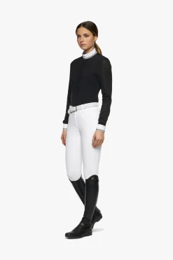 Cavalleria Toscana stevneskjorte med lange ermer og folder for kvinner