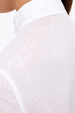 Cavalleria Toscana stevneskjorte med lange ermer og folder for kvinner