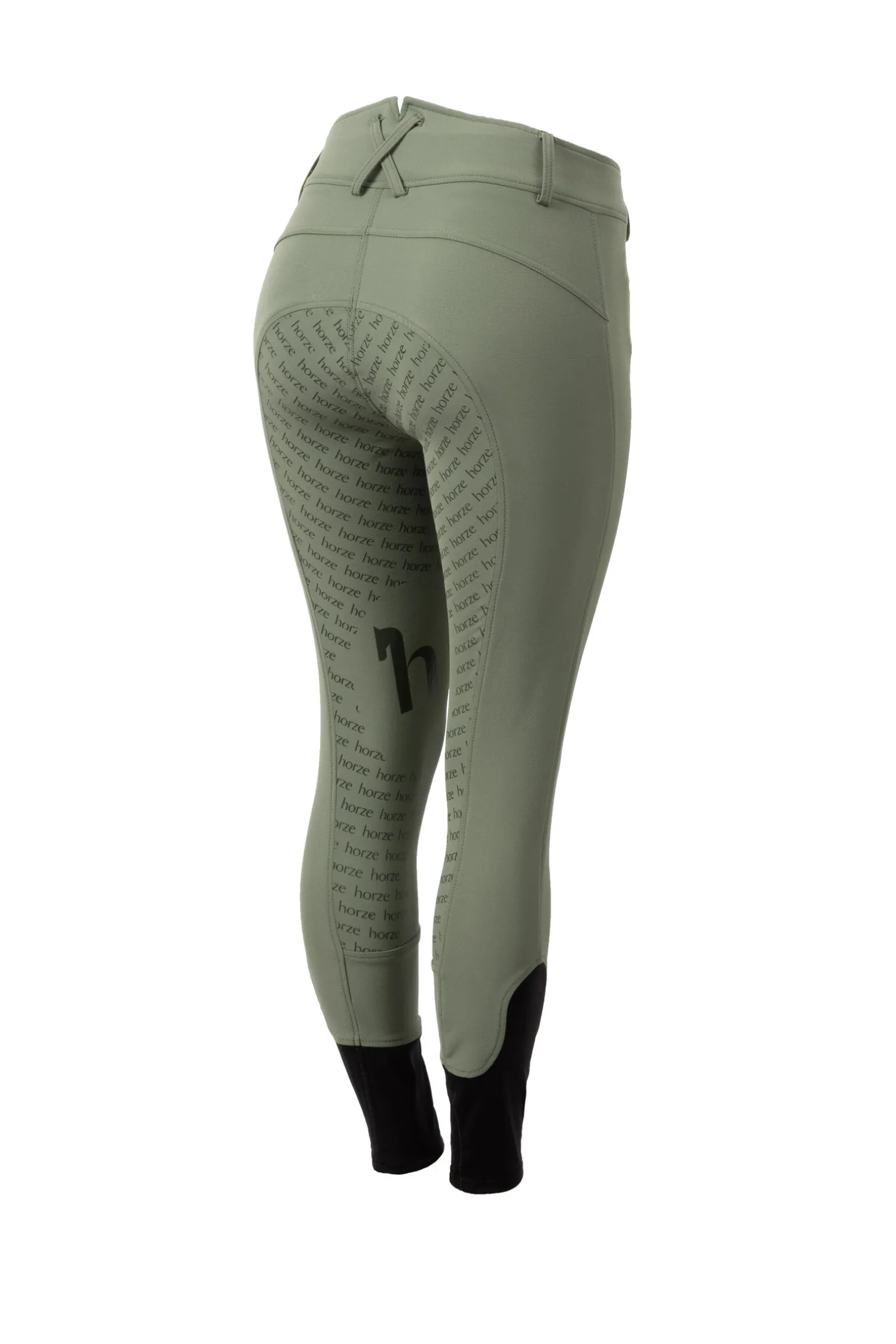 Helforsterkede ridebukser med høyt liv og silikon, dame