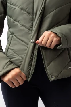 Horze Aurora fôret parkas ridejakke med avtakbar skjorte til dame