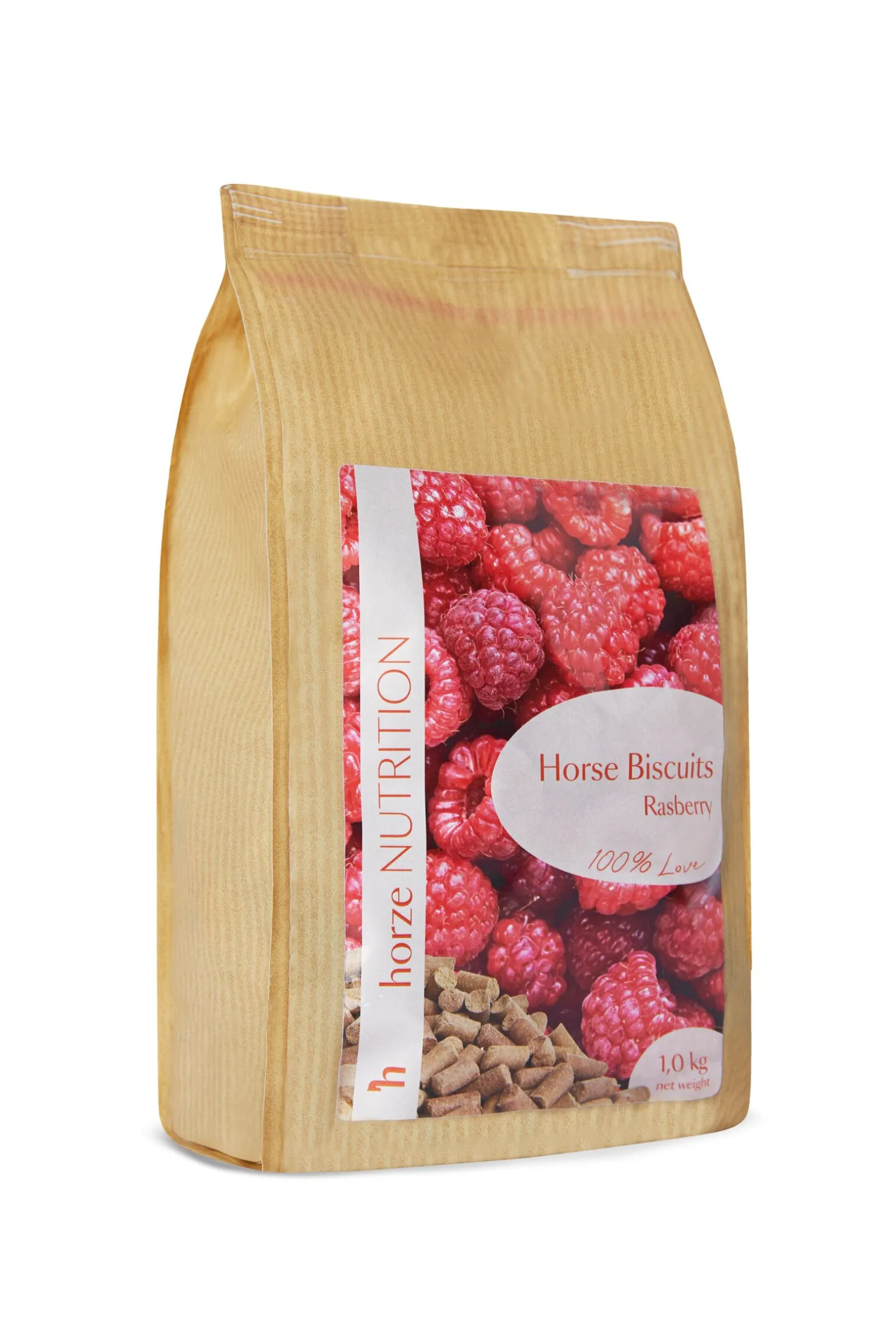 Horze Biscuits godbiter, bringebær, 1 kilo