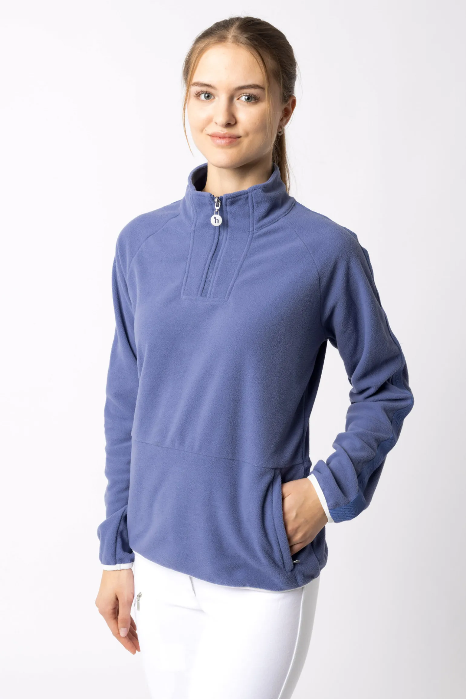 Horze Christa ridejakke i fleece med halv glidelås, til dame