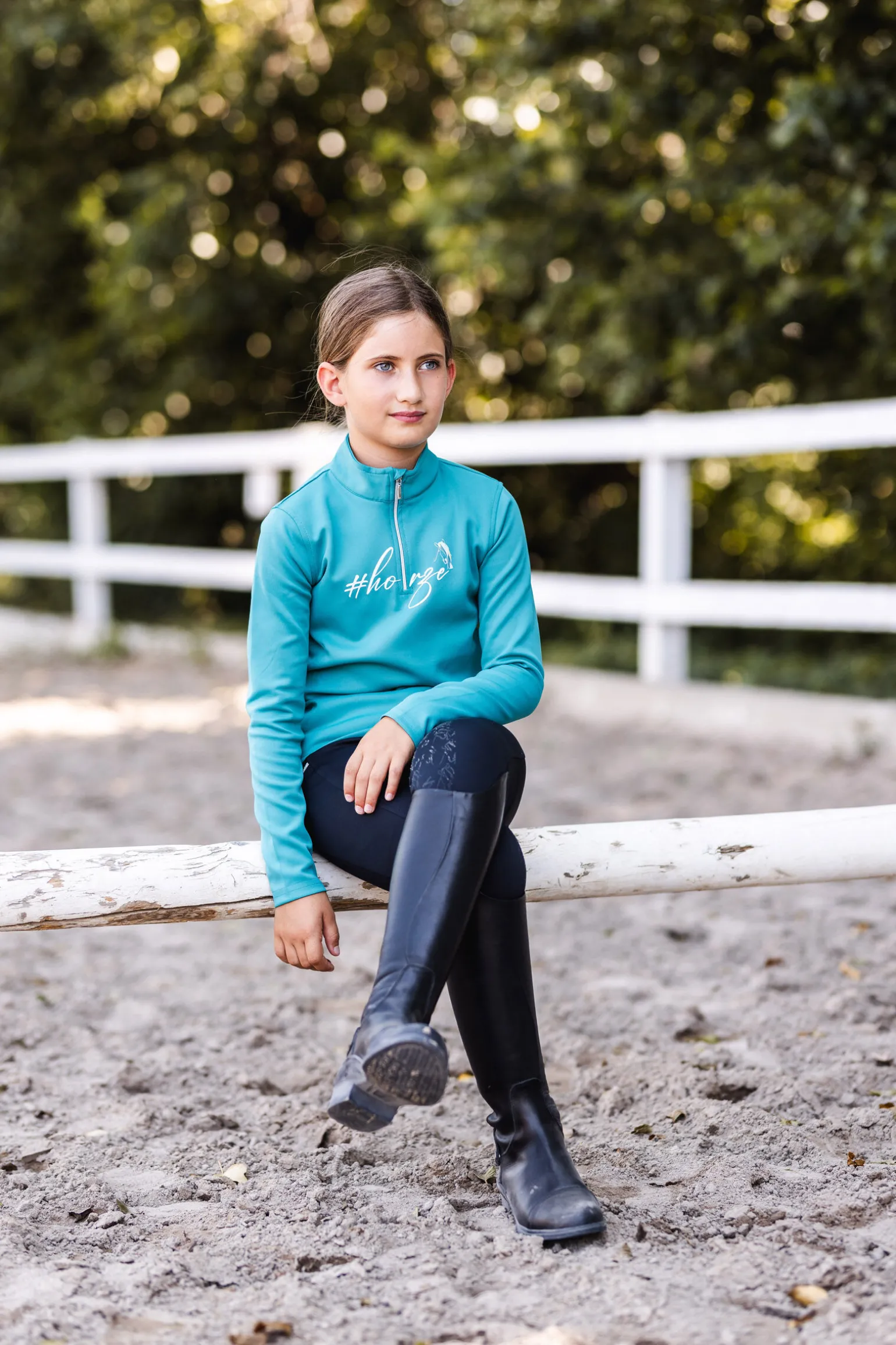 Horze Cosma funksjonell langermet genser til barn