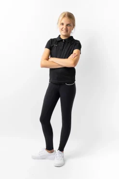 Horze Denise funksjonell kortermet poloskjorte, barn