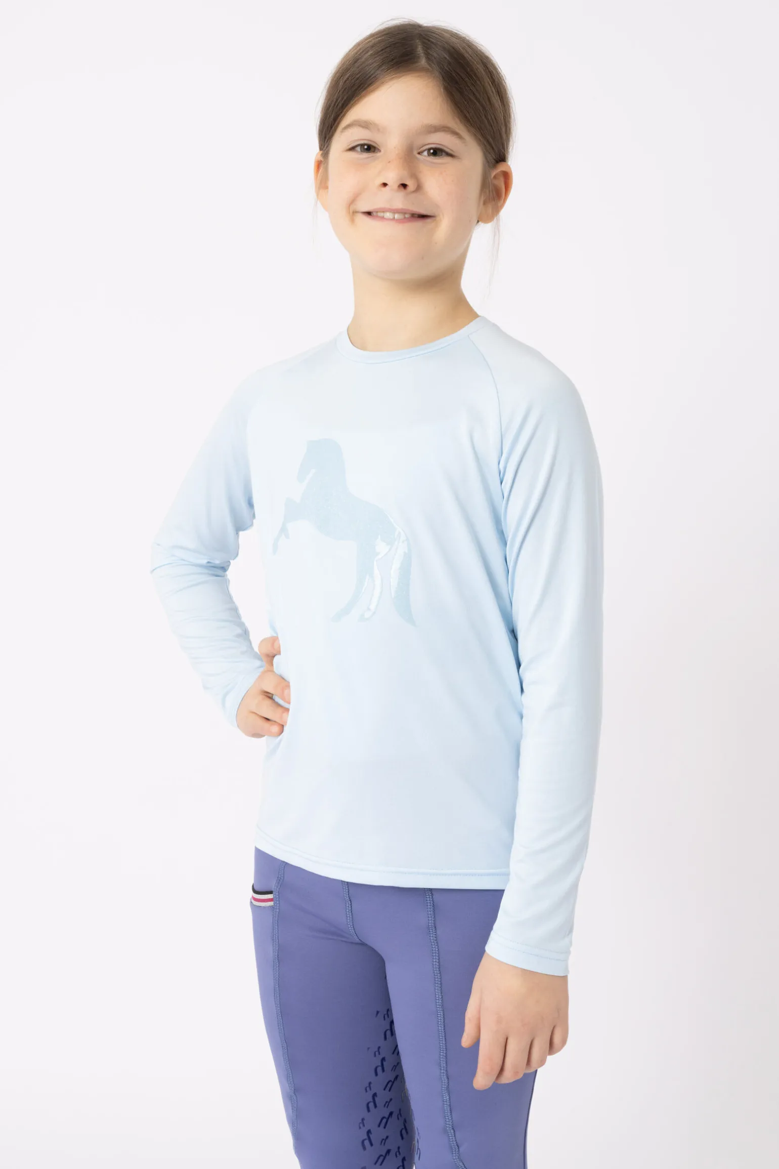 Horze Flora funksjonell langermet genser til barn