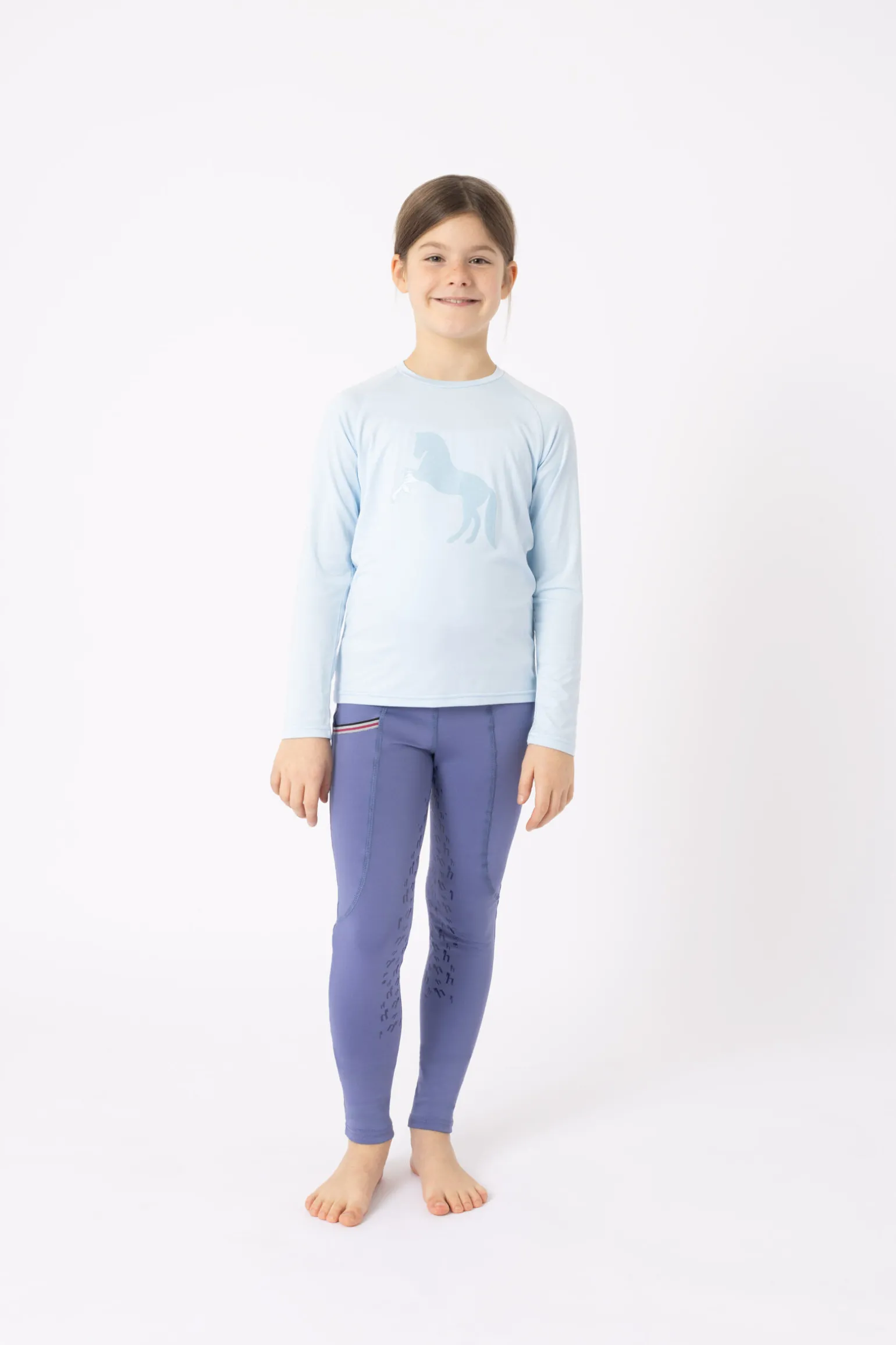 Horze Flora funksjonell langermet genser til barn