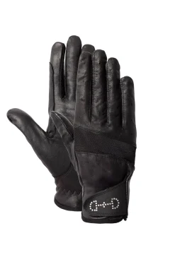 Horze hansker med lær og netting, dame