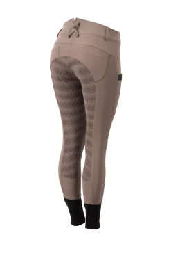 Horze helforsterkede ridebukser med silikon, høyt liv og telefonlomme, dame