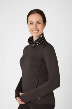 Horze Kaitlin funksjonell treningsskjorte med blomsterkrage, barn