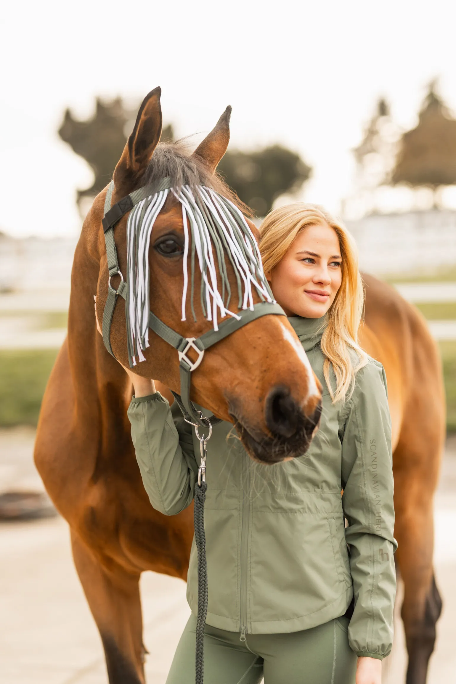 Horze Moreton grime, leietau og fluefrynser, sett