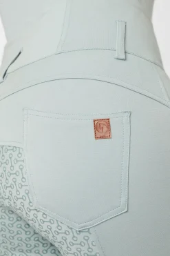 Horze Tara helforsterkede ridebukser med høyt liv og silikon, dame