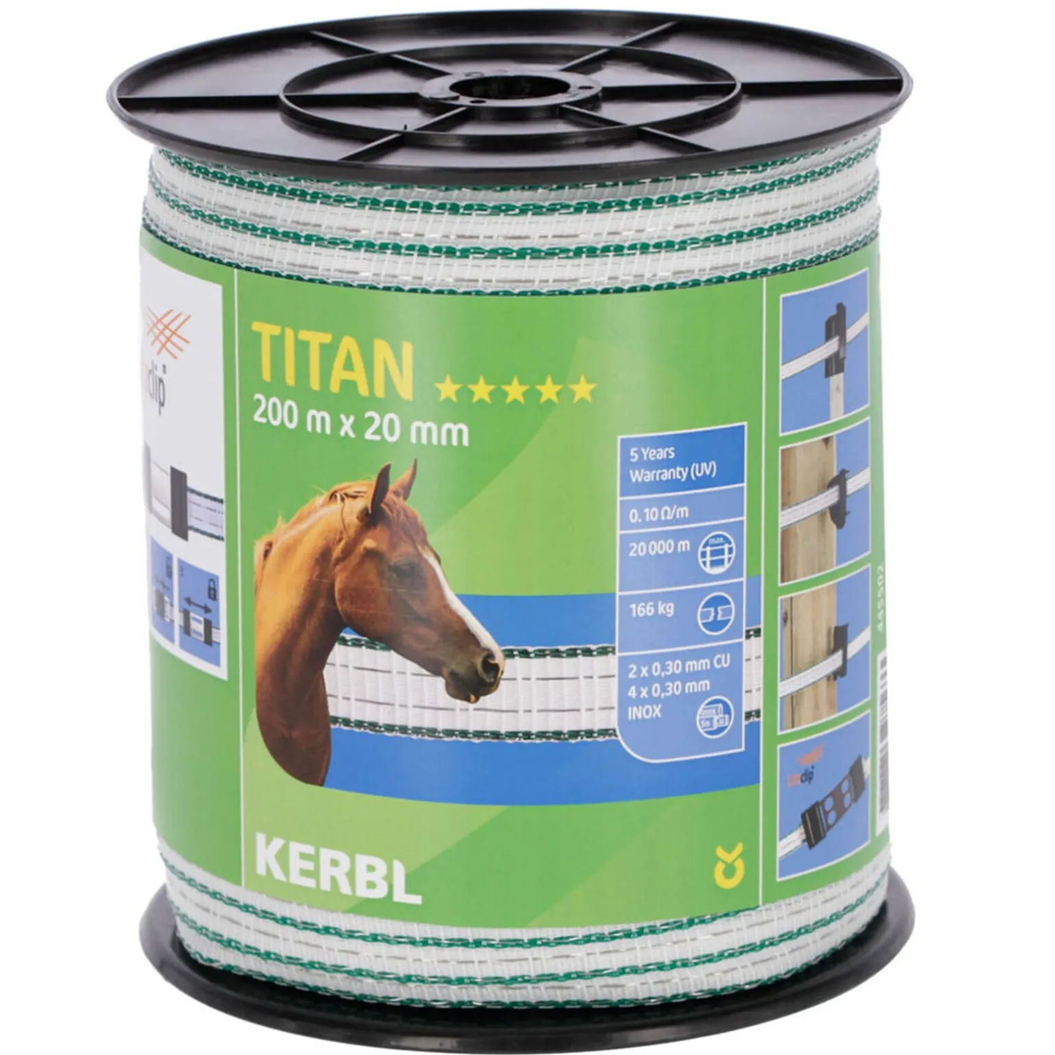 Kerbl Farm Patrol Titan gjerdebånd, 20 mm