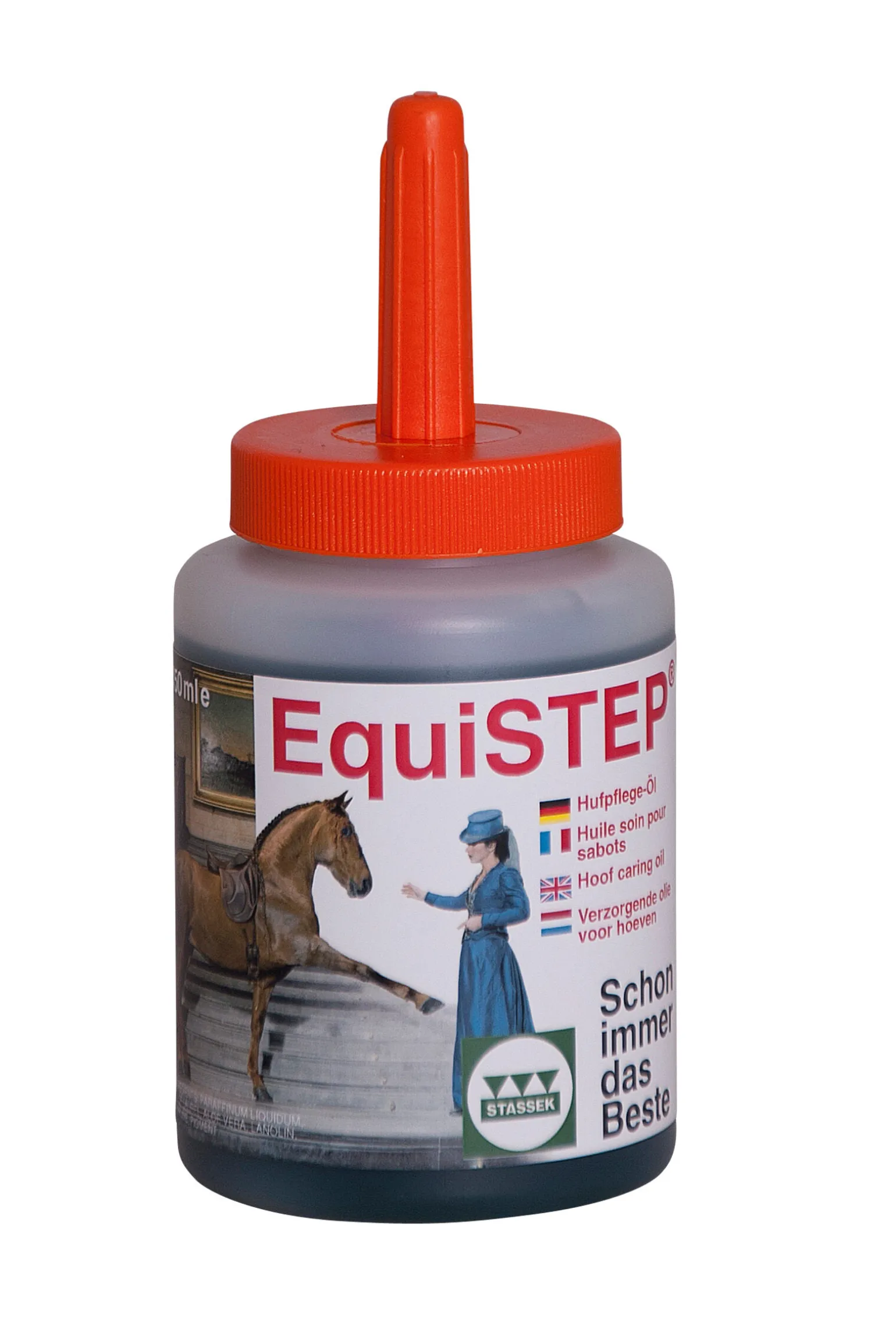 Stassek Equistep Hovolje med børste, 450 ml