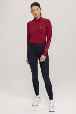 Tommy Hilfiger Equestrian langermet genser med høy hals for kvinner