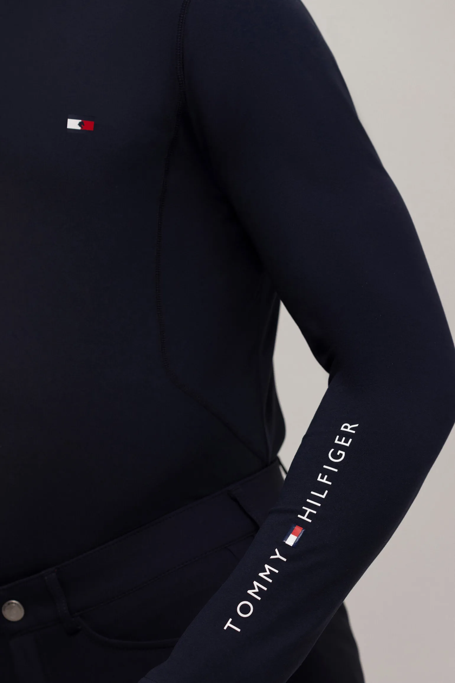 Tommy Hilfiger Equestrian Phoenix herre langermet skjorte med høy hals