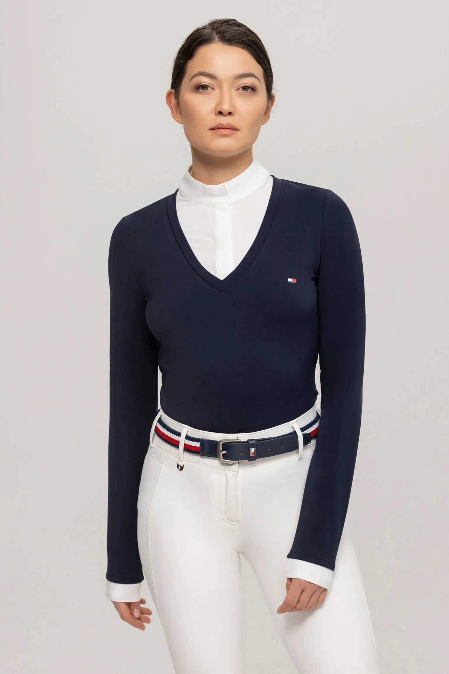 Tommy Hilfiger Equestrian Montana dames 2-i-1 stevneskjorte