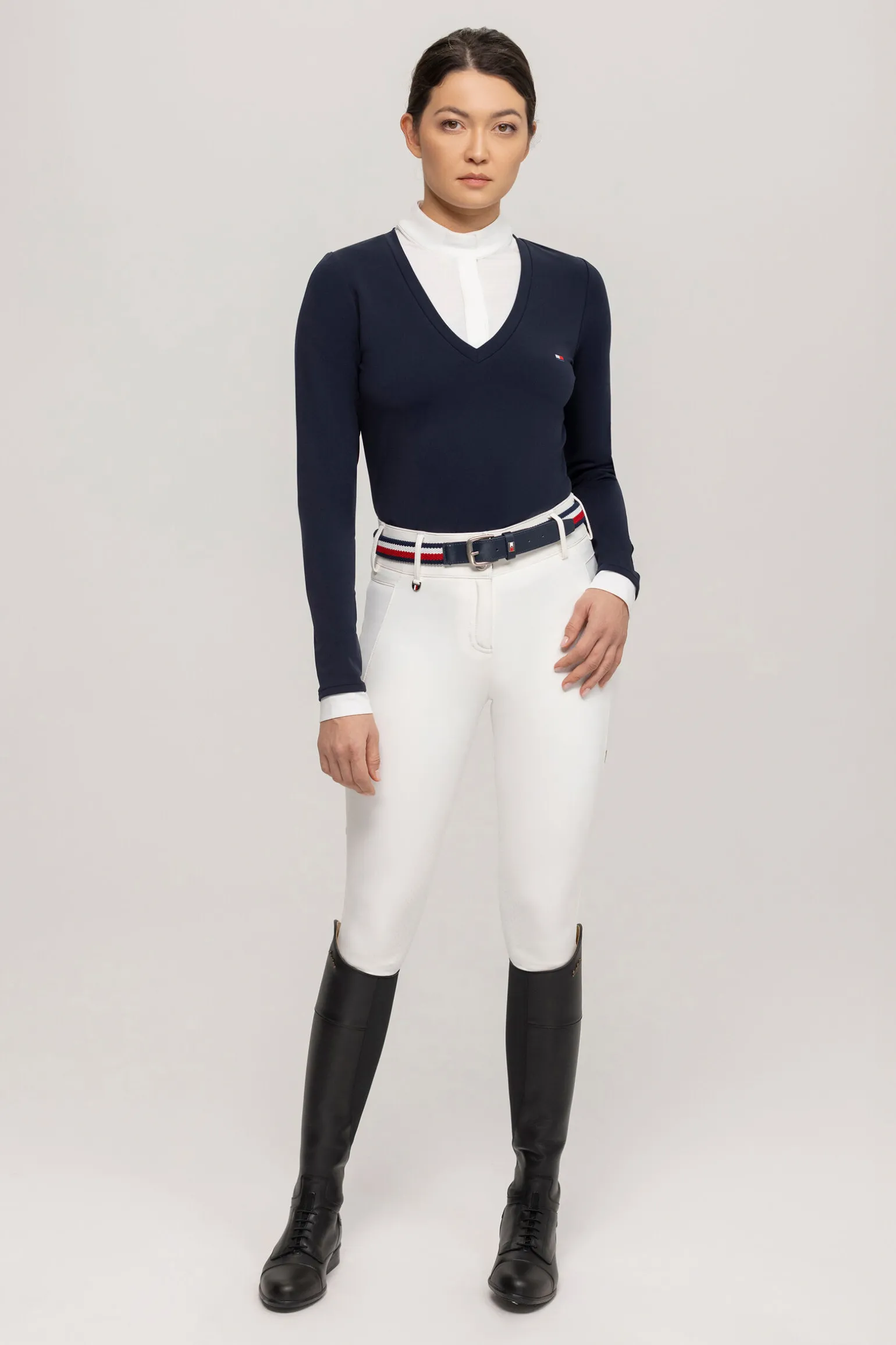 Tommy Hilfiger Equestrian Montana dames 2-i-1 stevneskjorte