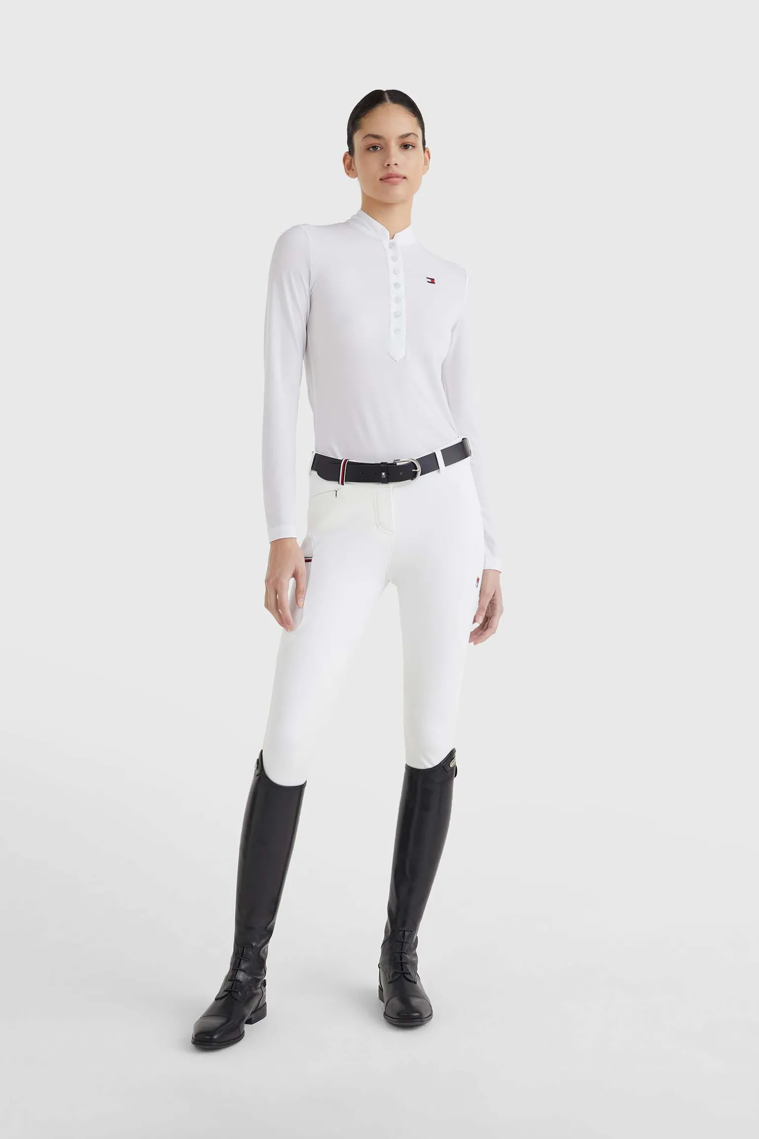Tommy Hilfiger Equestrian langermet stevneskjorte, dame