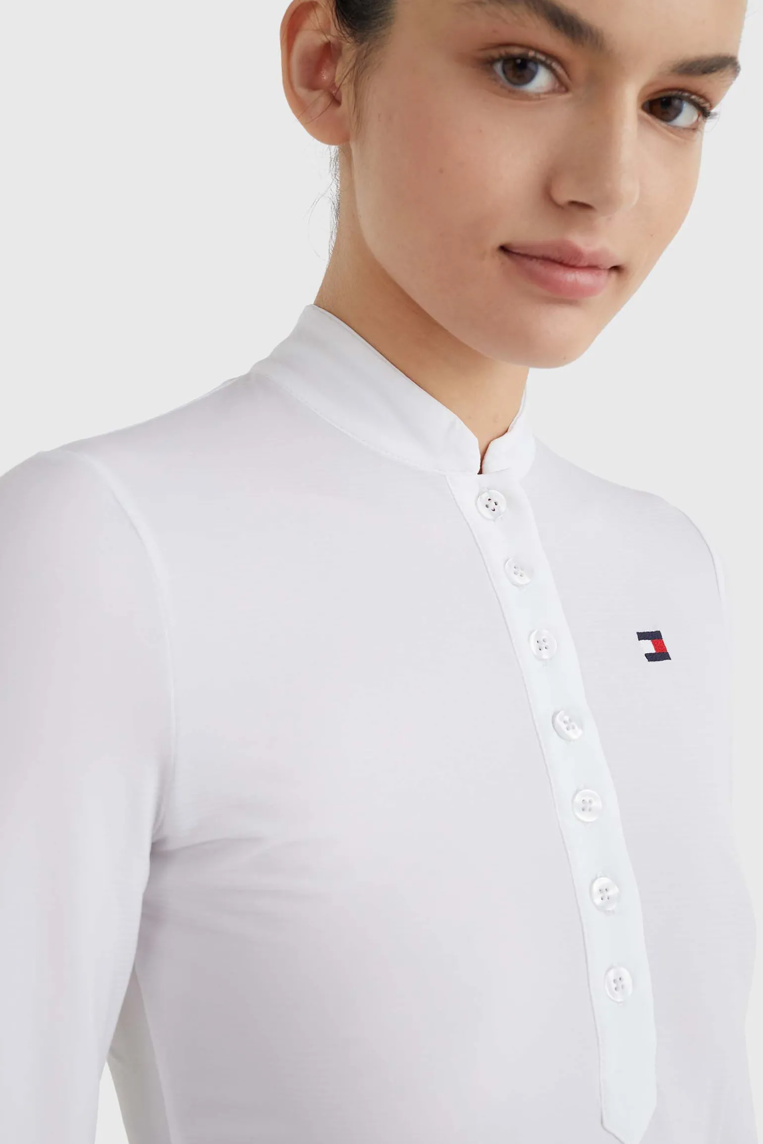 Tommy Hilfiger Equestrian langermet stevneskjorte, dame